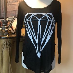 ROCK ROSE CLASSIC BLACK DIAMOND SHIRT S